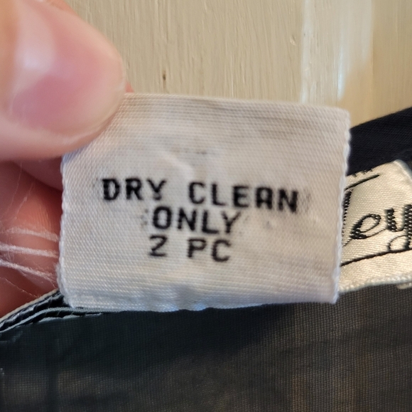 Vintage Victoria Holley Navy White Embroidered Sheer Mesh Duster Dress - Picture 7 of 7